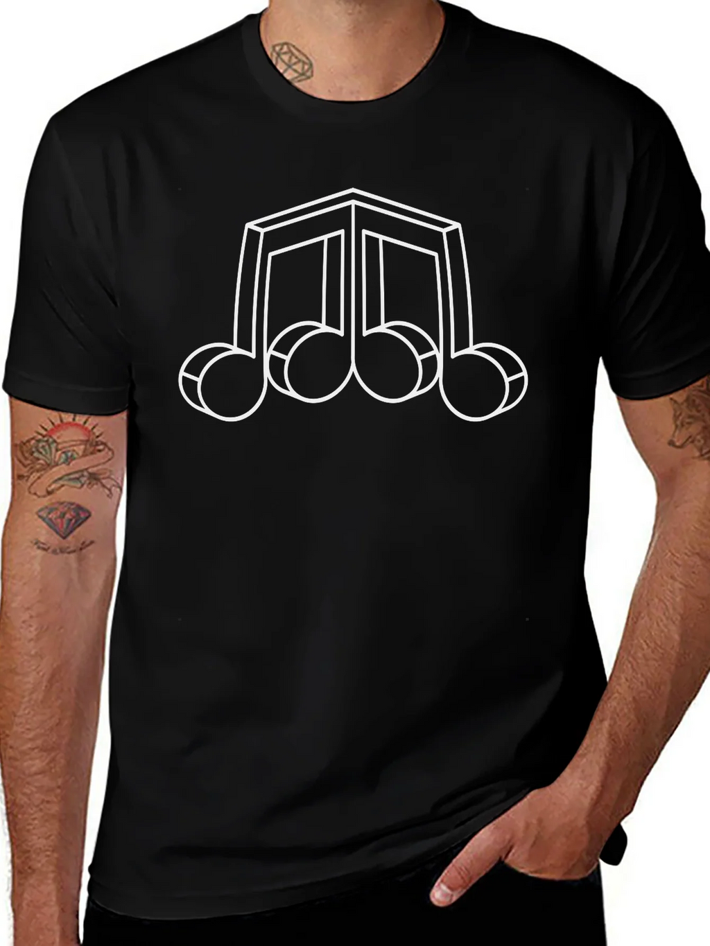 Abstract Music Note Graphic T-Shirt product image 1