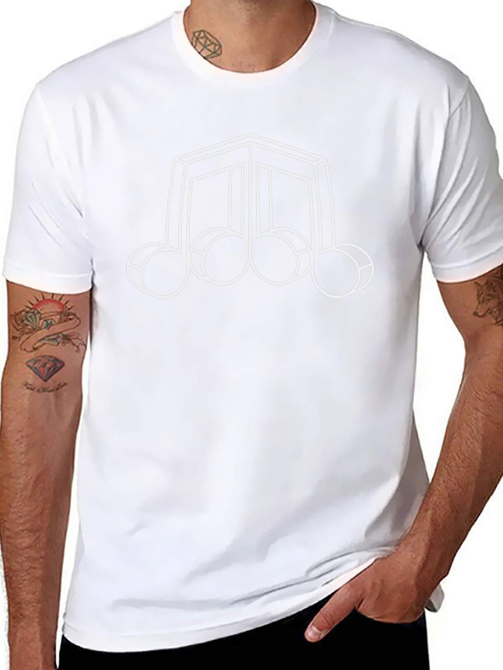 Abstract Music Note Graphic T-Shirt product image 10