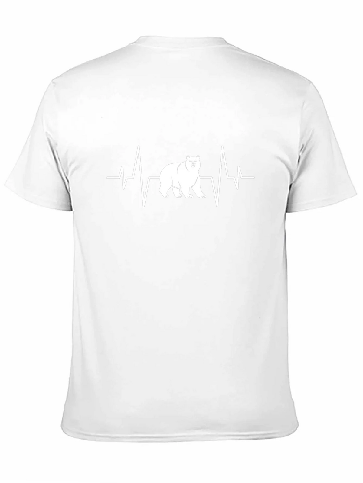 Bear Heartbeat T-Shirt - Black Crew Neck Tee product image 1