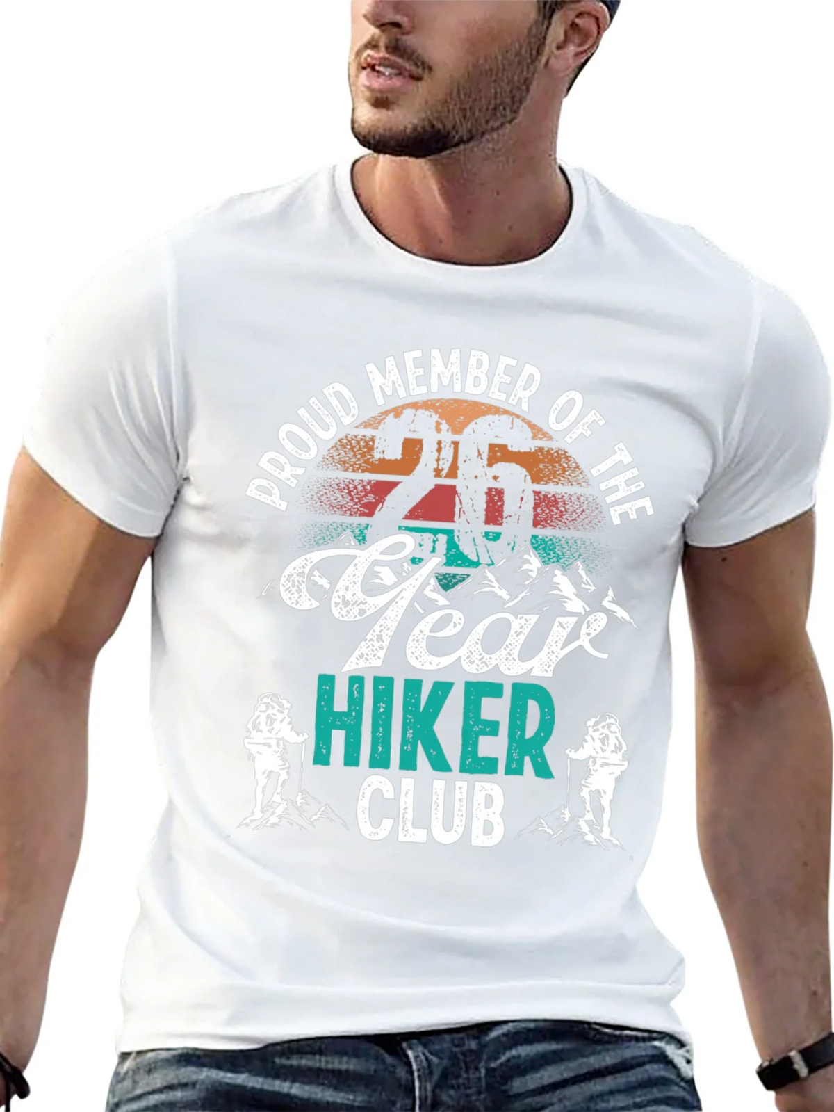 Proud Member 26 Year Hiker Club Graphic Tee product image 4