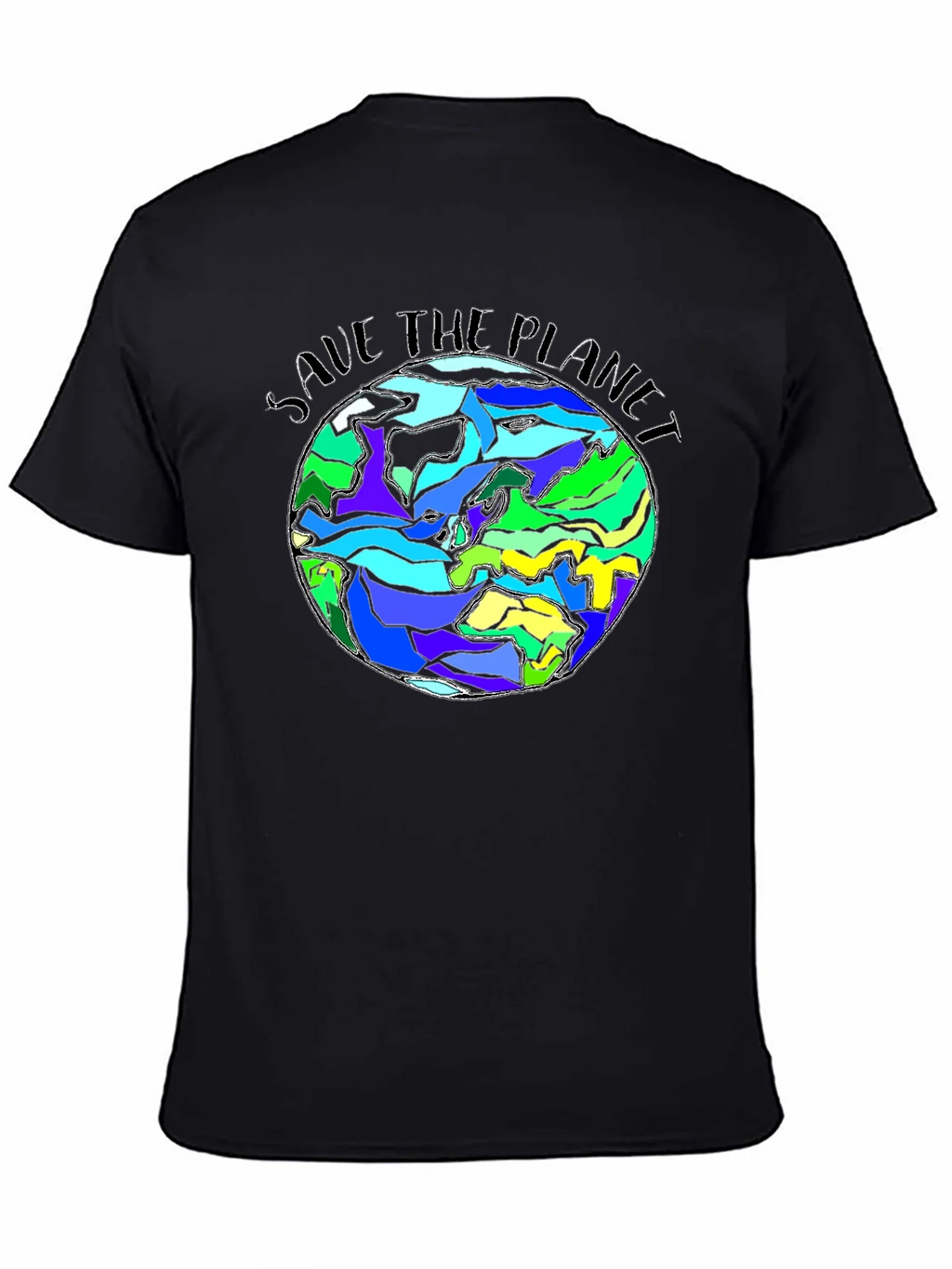 Save The Planet Earth Graphic Black T-Shirt product image 7