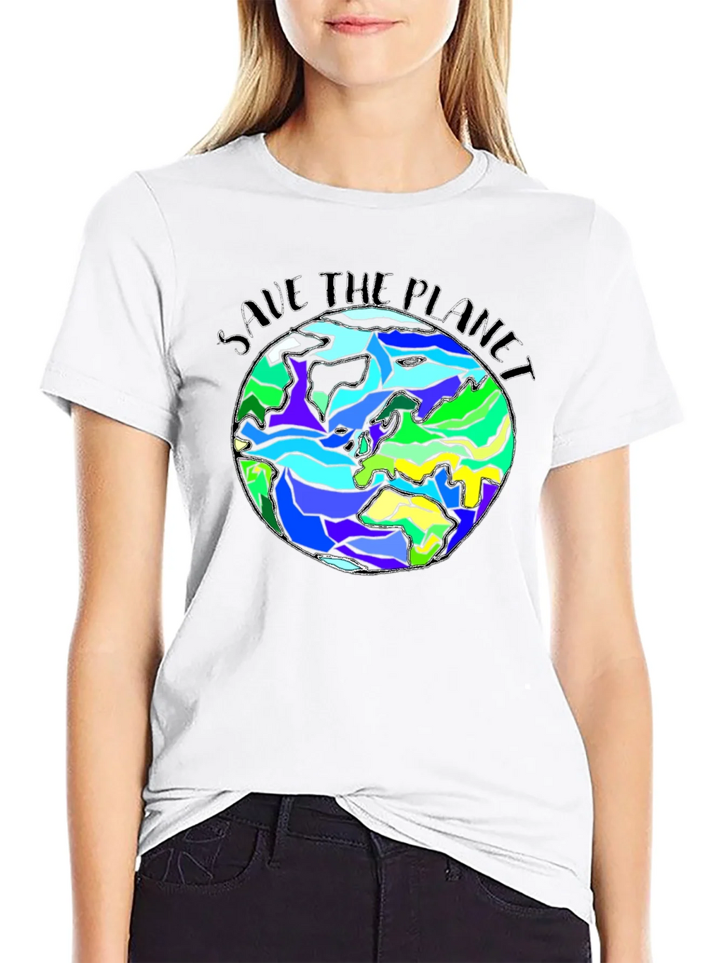 Save The Planet Earth Graphic Black T-Shirt product image 11