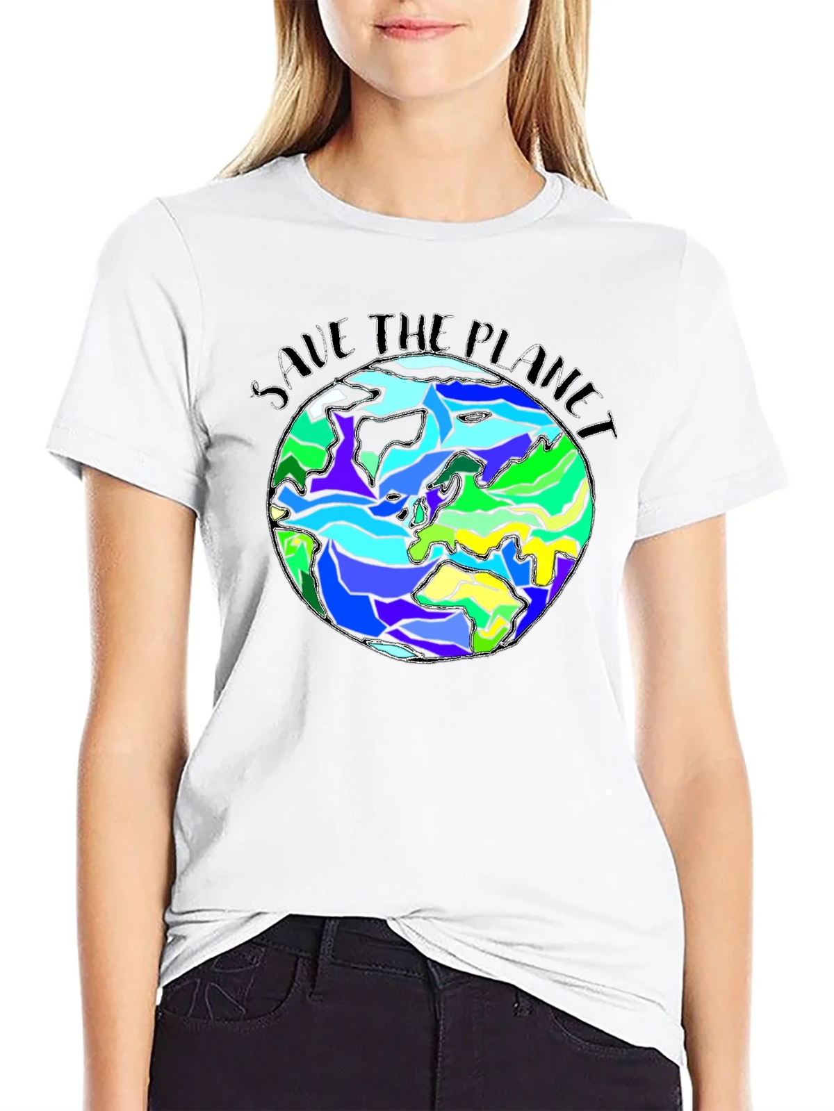 Save The Planet Earth Graphic Black T-Shirt product image 11