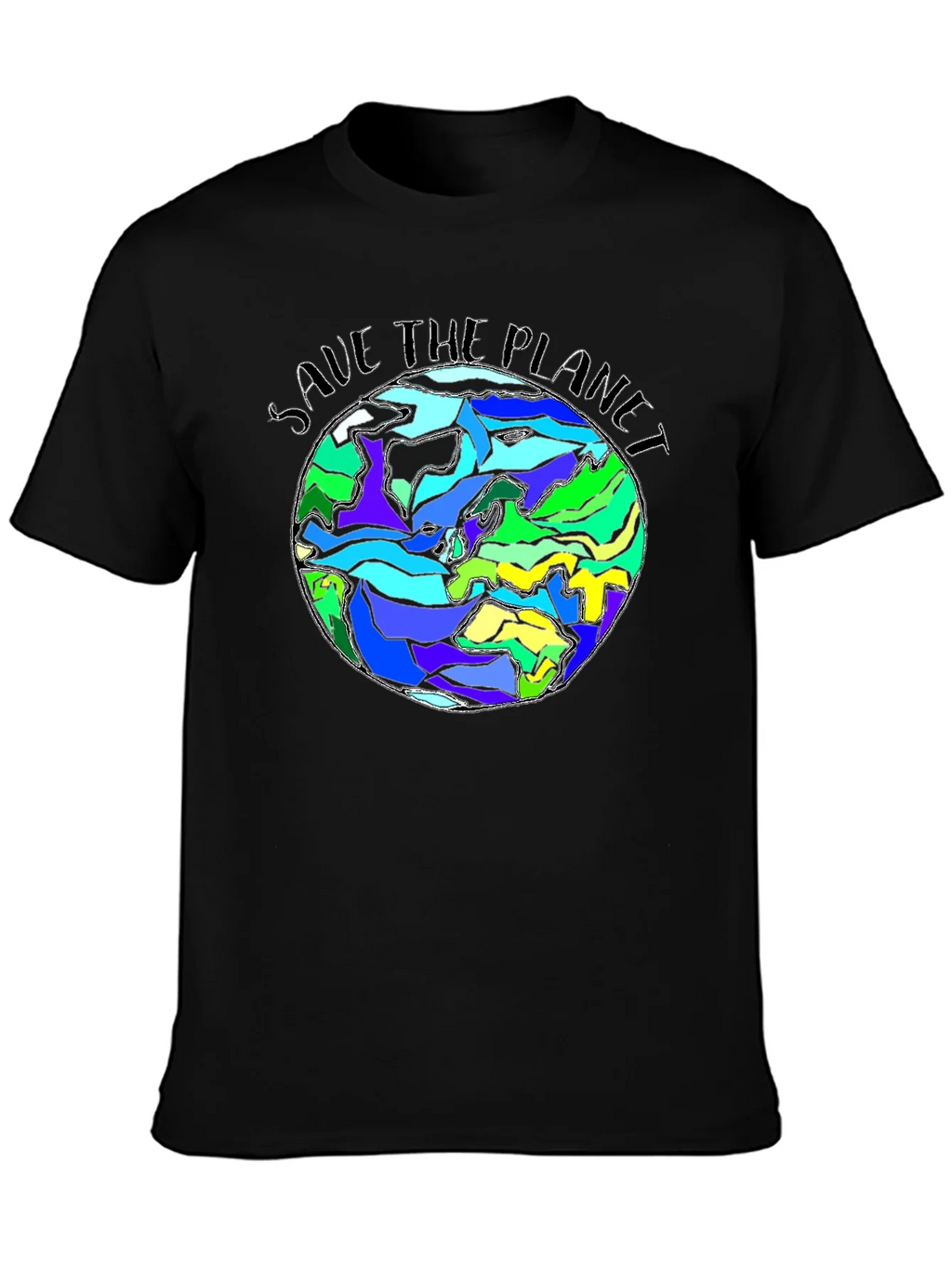 Save The Planet Earth Graphic Black T-Shirt product image 6