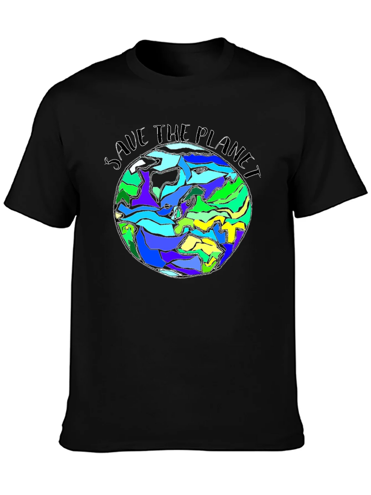 Save The Planet Earth Graphic Black T-Shirt product image 6