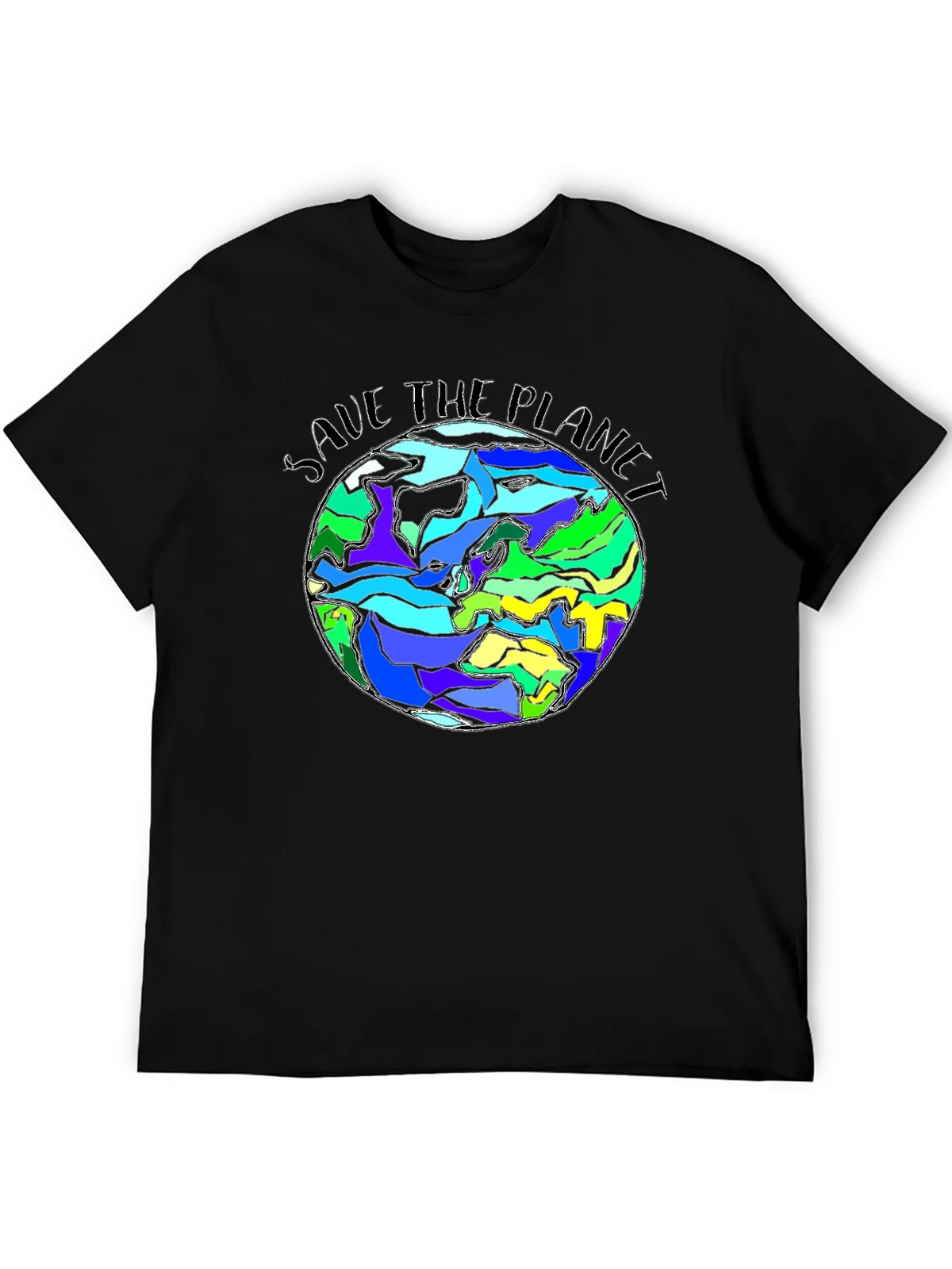 Save The Planet Earth Graphic Black T-Shirt product image 8