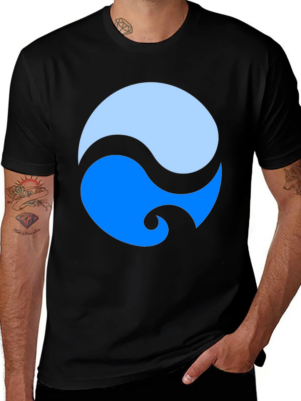 Yin Yang Style Graphic Tee - Modern Design product image 1