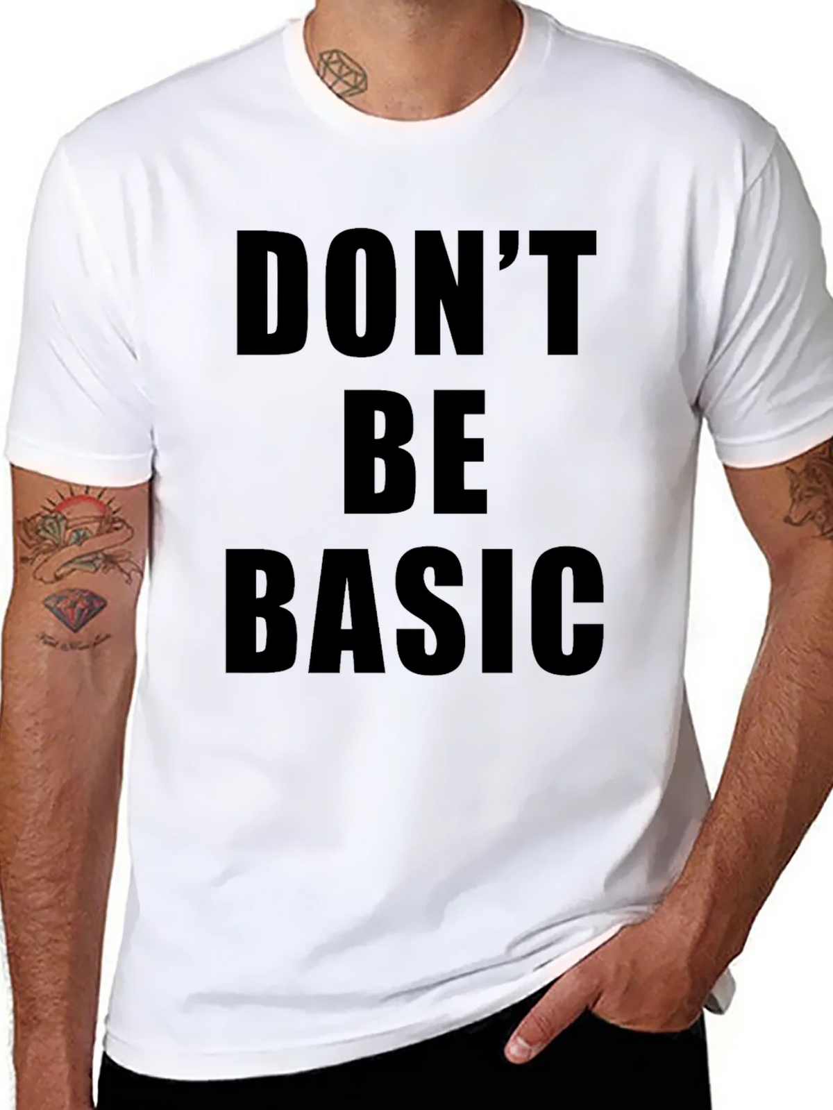 Dont Be Basic Graphic Tee - Black product image 7