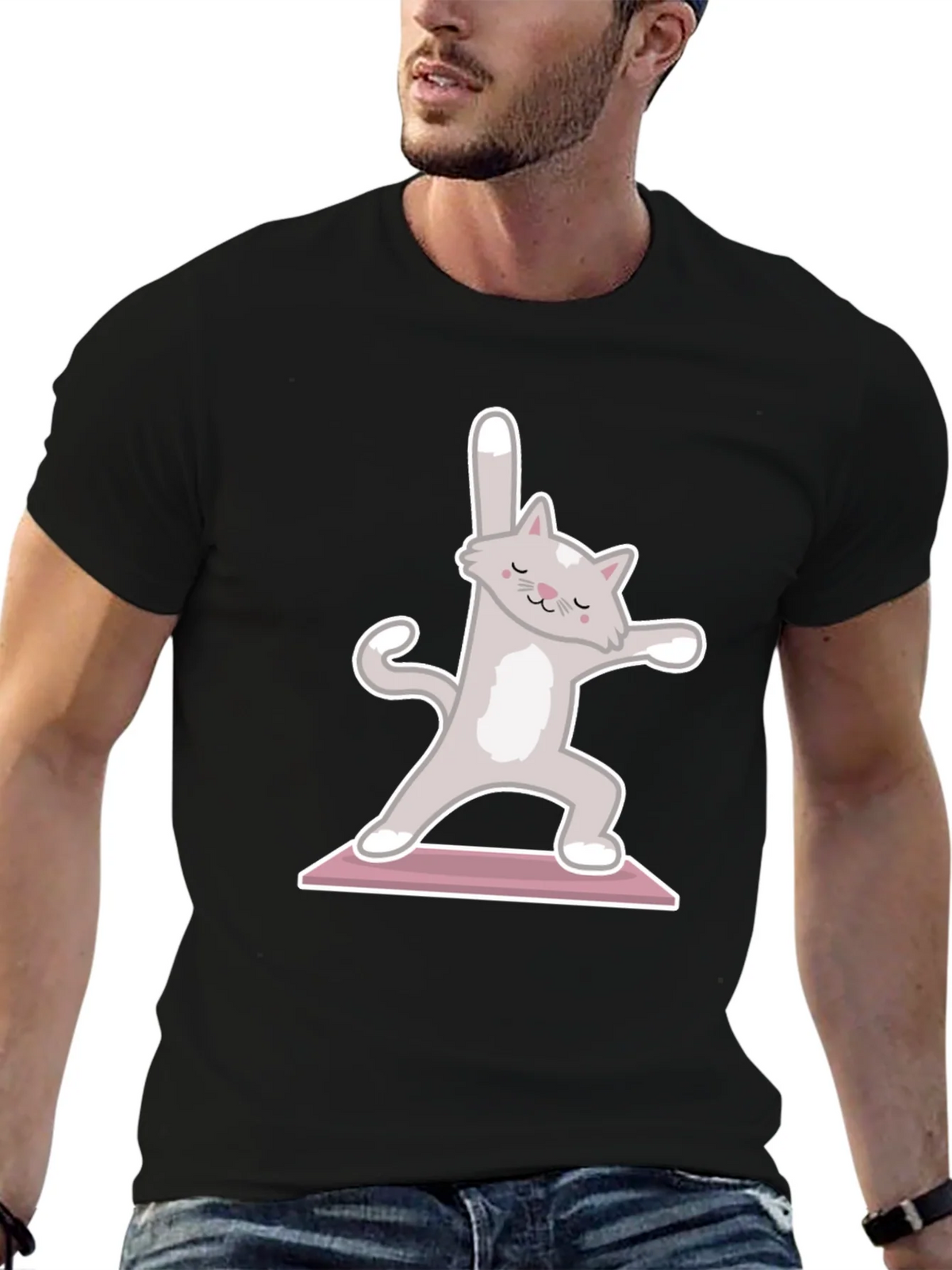 Yoga Cat T-Shirt - Zen Kitty Design product image 9