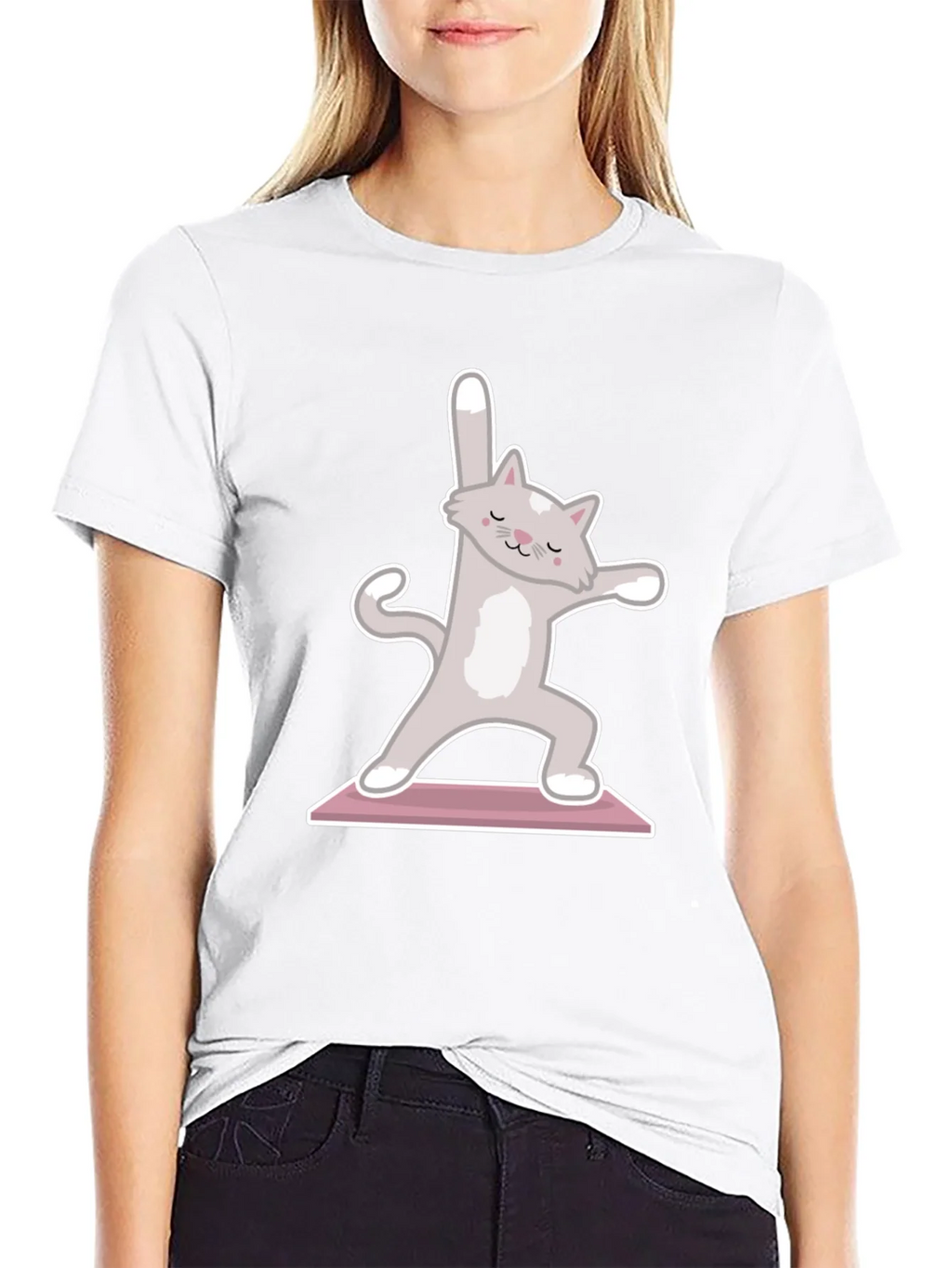 Yoga Cat T-Shirt - Zen Kitty Design product image 10