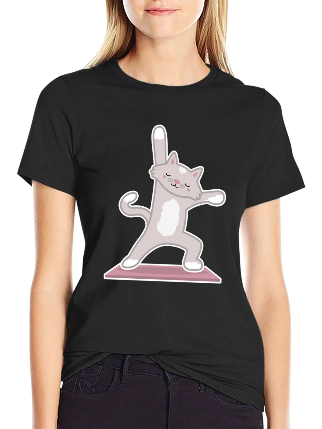 Yoga Cat T-Shirt - Zen Kitty Design product image 5