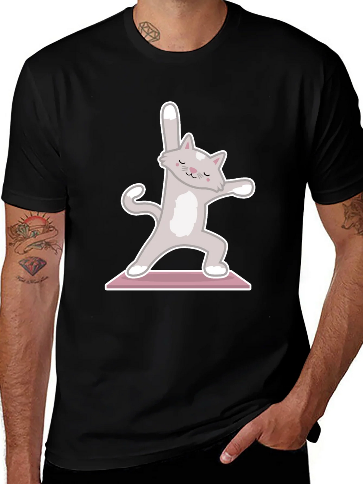 Yoga Cat T-Shirt - Zen Kitty Design product image 1