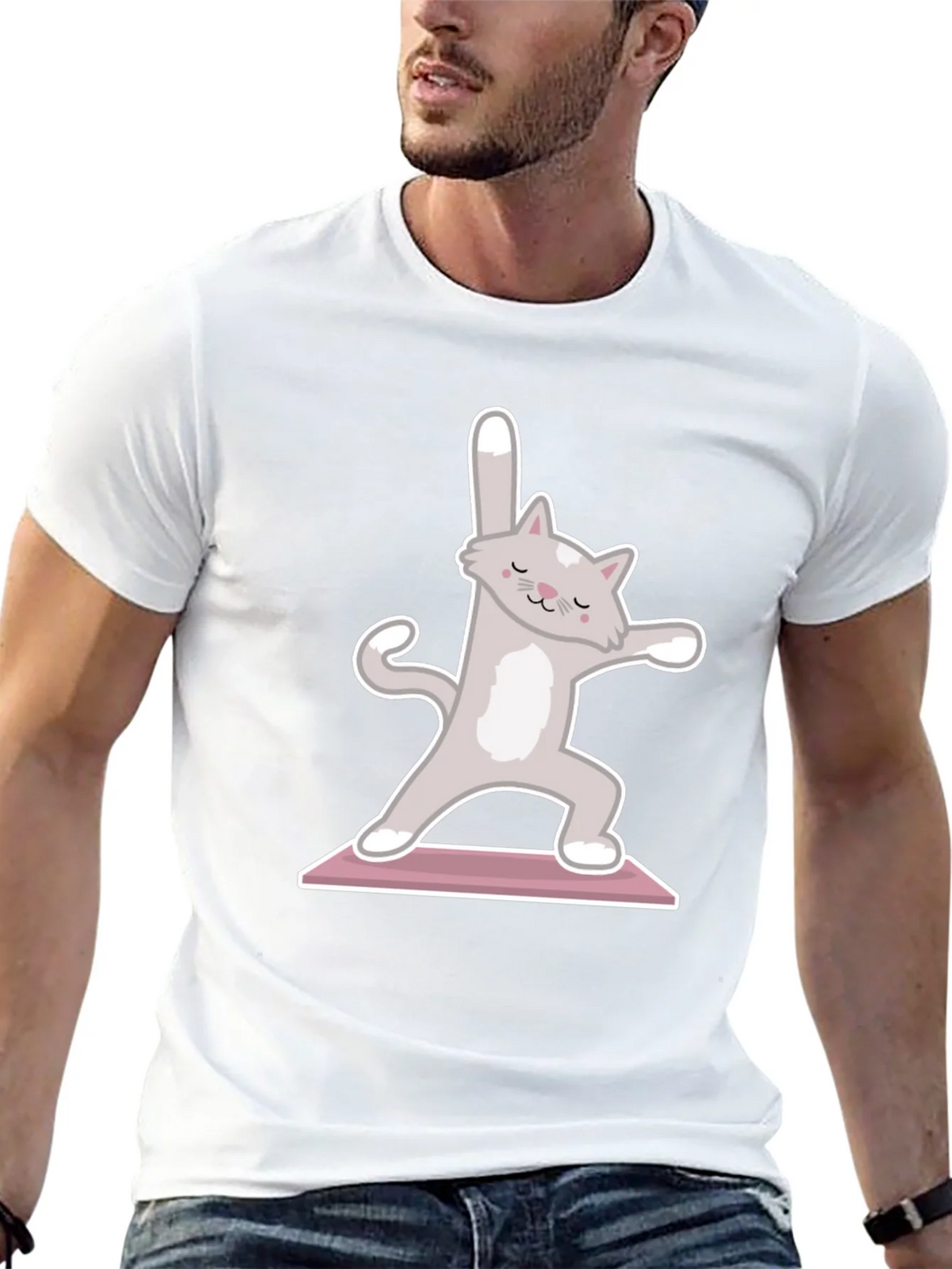 Yoga Cat T-Shirt - Zen Kitty Design product image 4