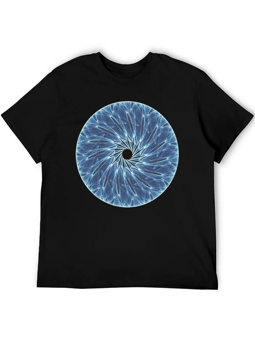 Abstract Circle Graphic Black T-Shirt product image 2