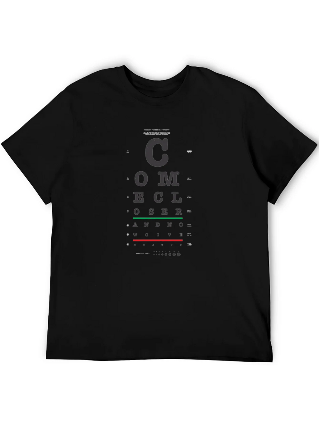 Eye Chart T-Shirt - Vision Test Novelty Tee product image 8