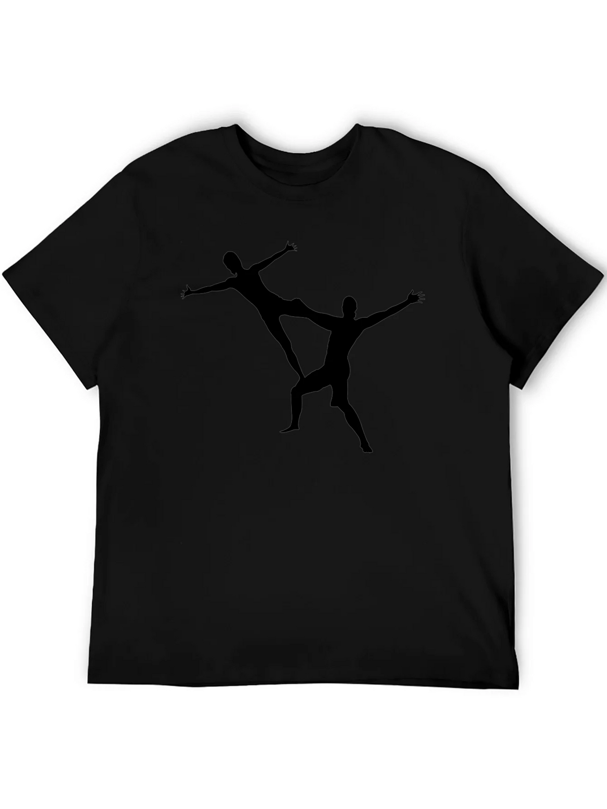 Acrobatic Duo Graphic Print Black T-Shirt product image 4