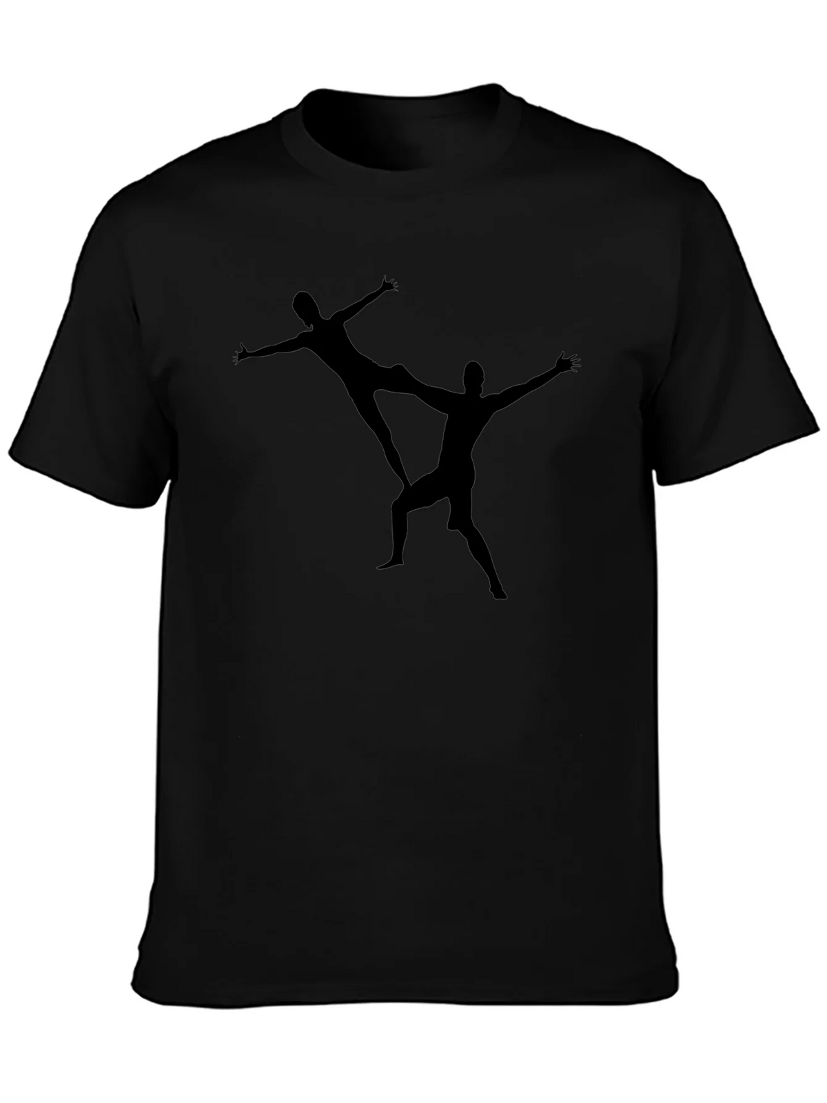 Acrobatic Duo Graphic Print Black T-Shirt product image 3
