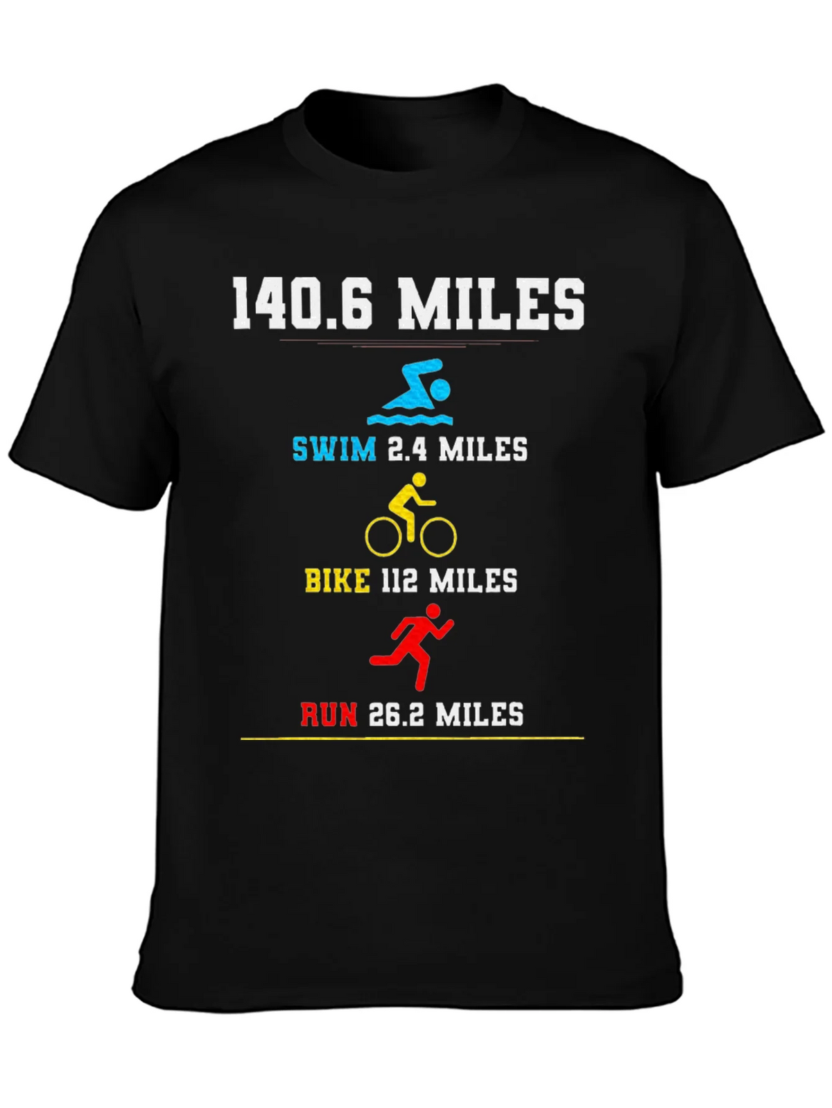 140.6 Miles Triathlon T-Shirt - Swim Bike Run product image 6