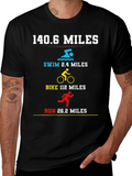 140.6 Miles Triathlon T-Shirt - Swim Bike Run product image 1