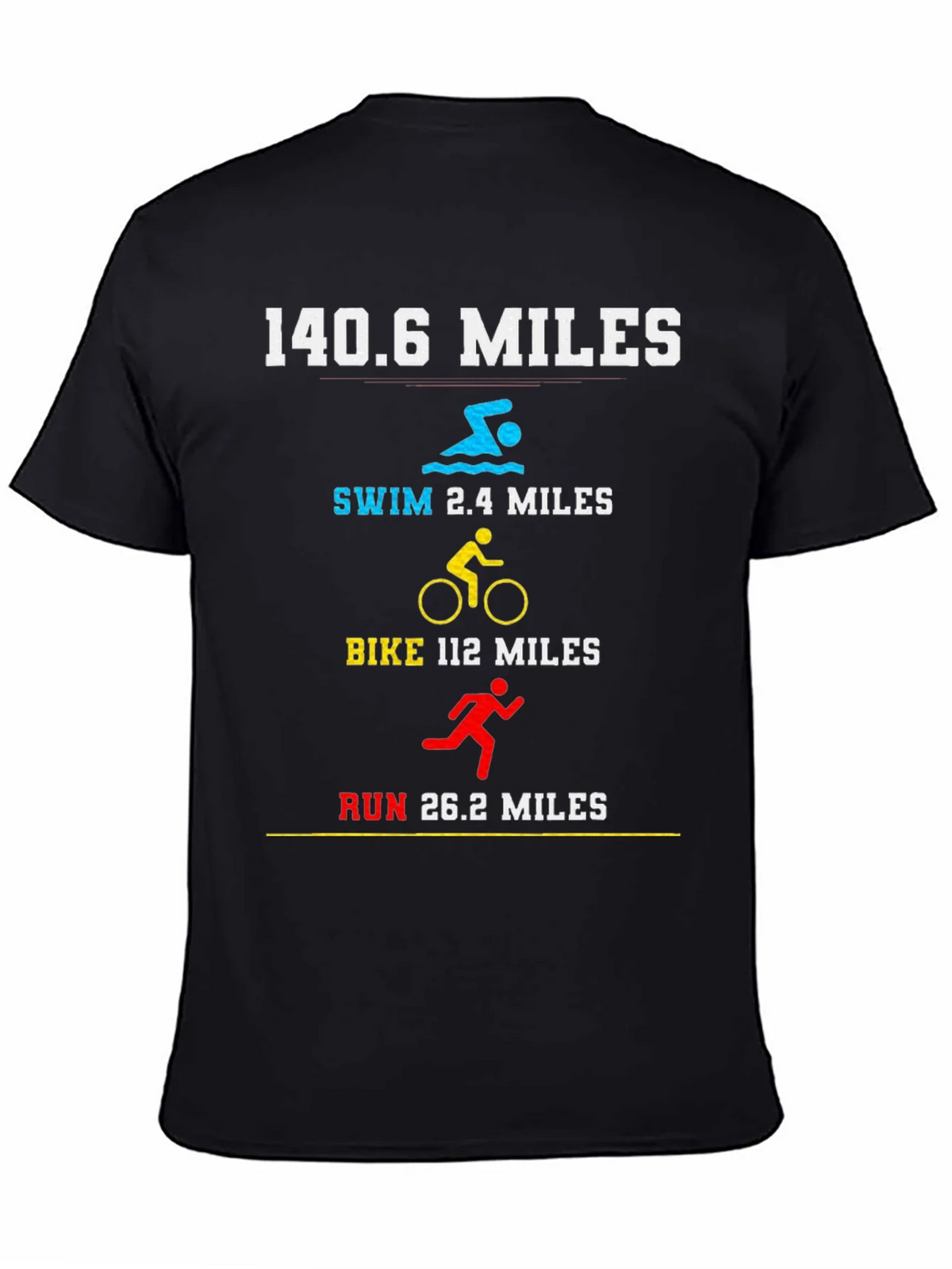 140.6 Miles Triathlon T-Shirt - Swim Bike Run product image 7
