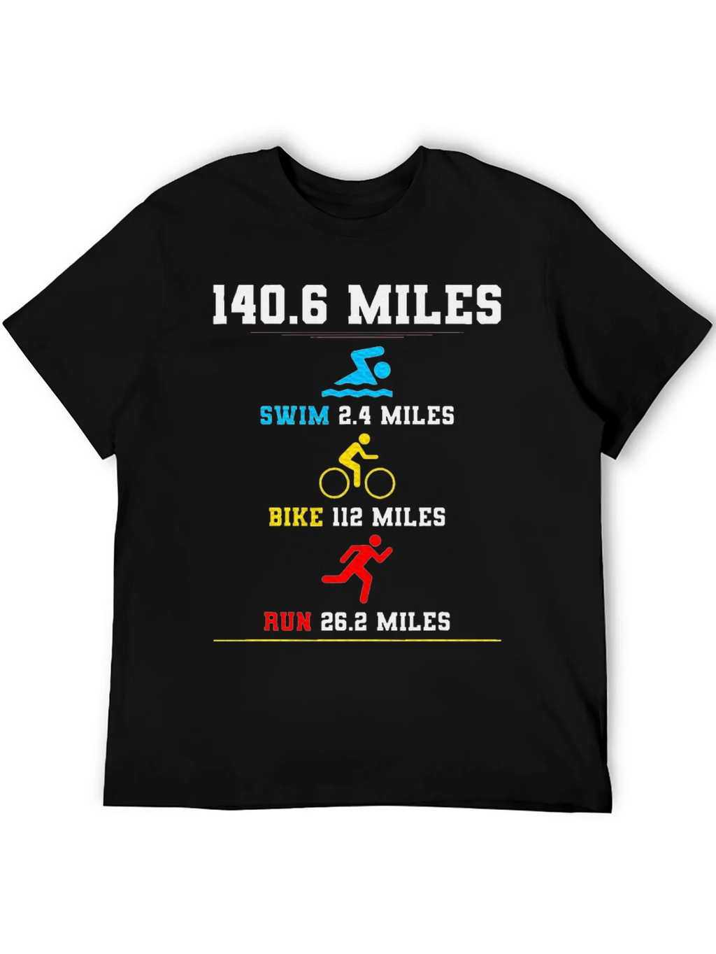 140.6 Miles Triathlon T-Shirt - Swim Bike Run product image 8