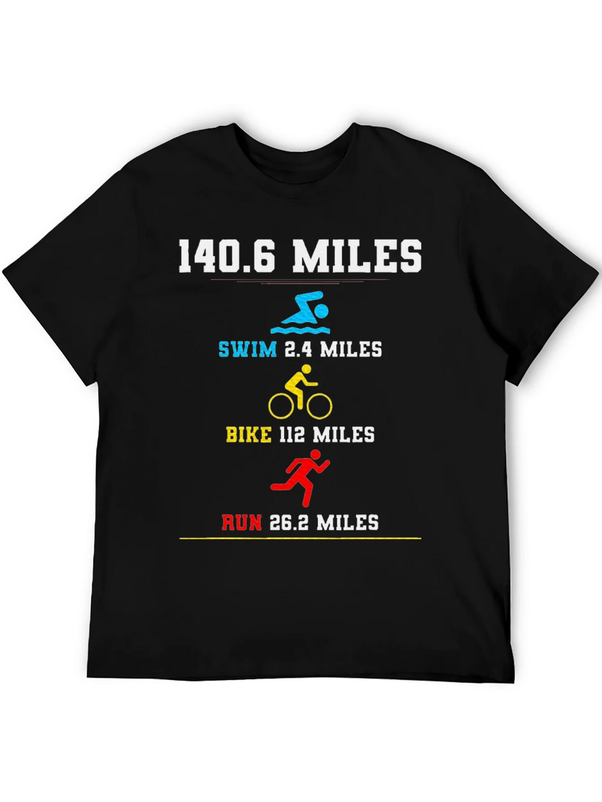 140.6 Miles Triathlon T-Shirt - Swim Bike Run product image 8