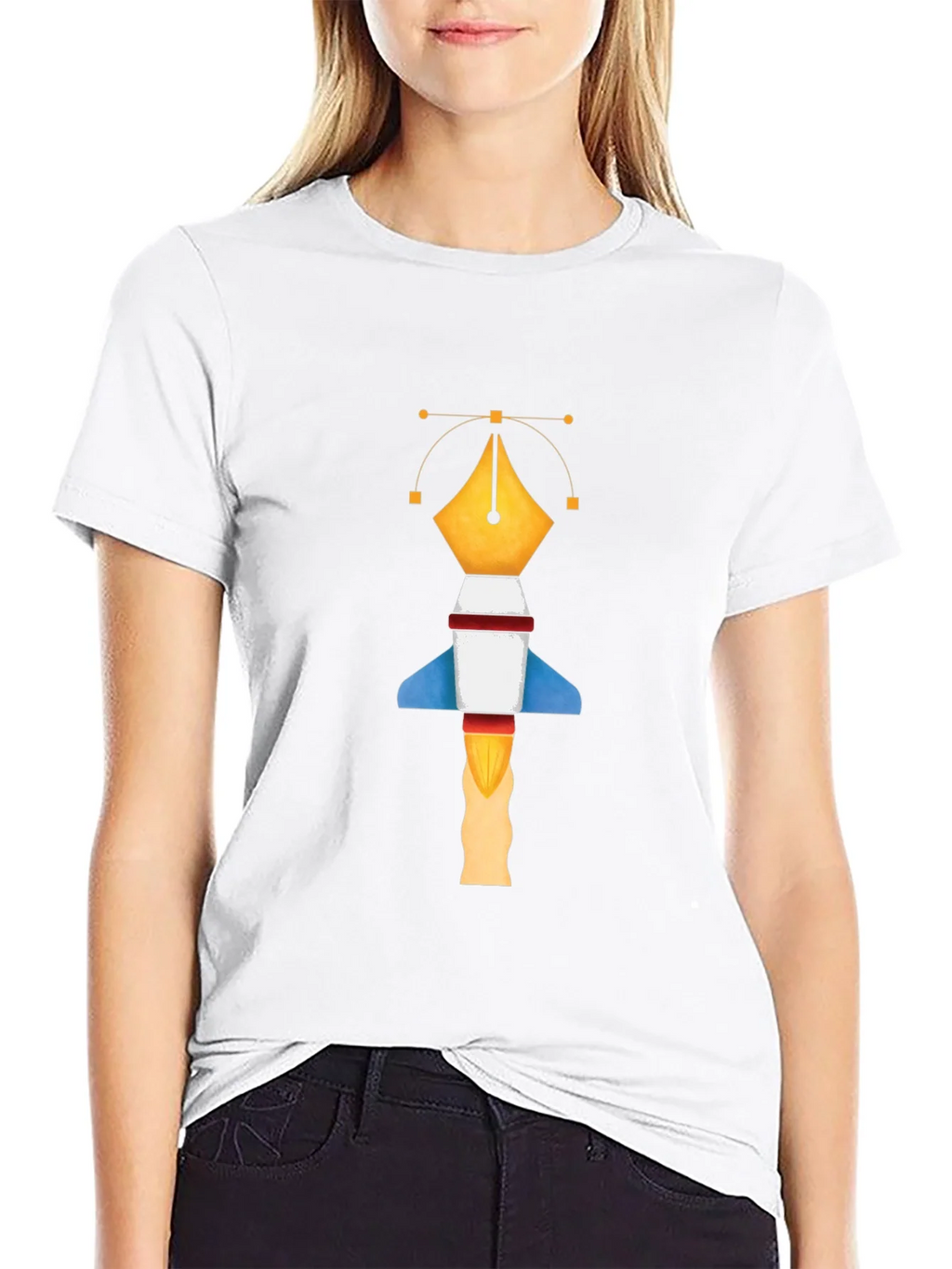 Graphic Designer Pen Rocket T-Shirt product image 9
