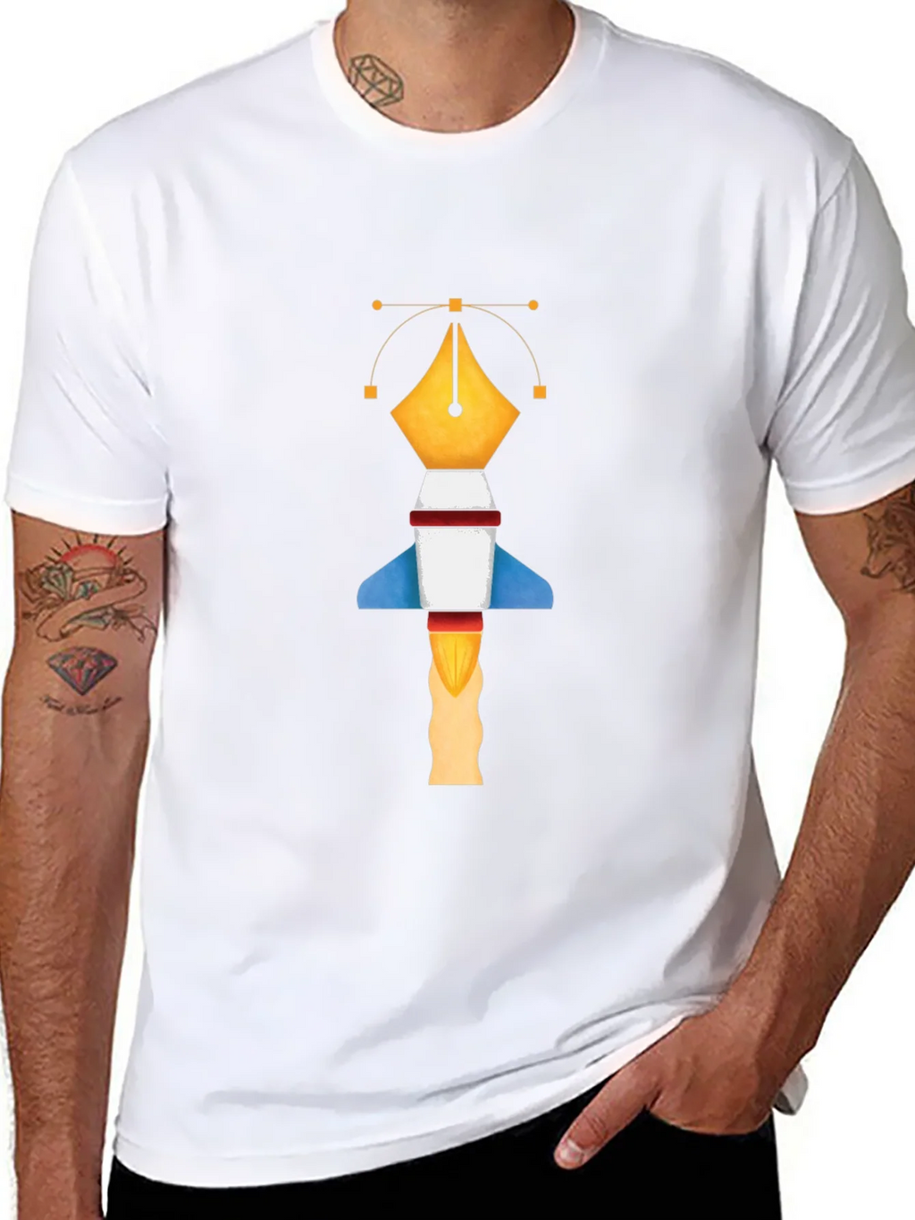 Graphic Designer Pen Rocket T-Shirt product image 8