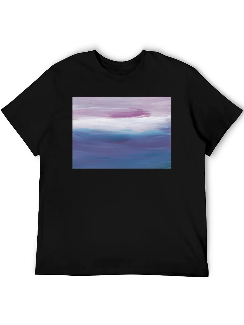 Abstract Seascape Graphic Black T-Shirt product image 5