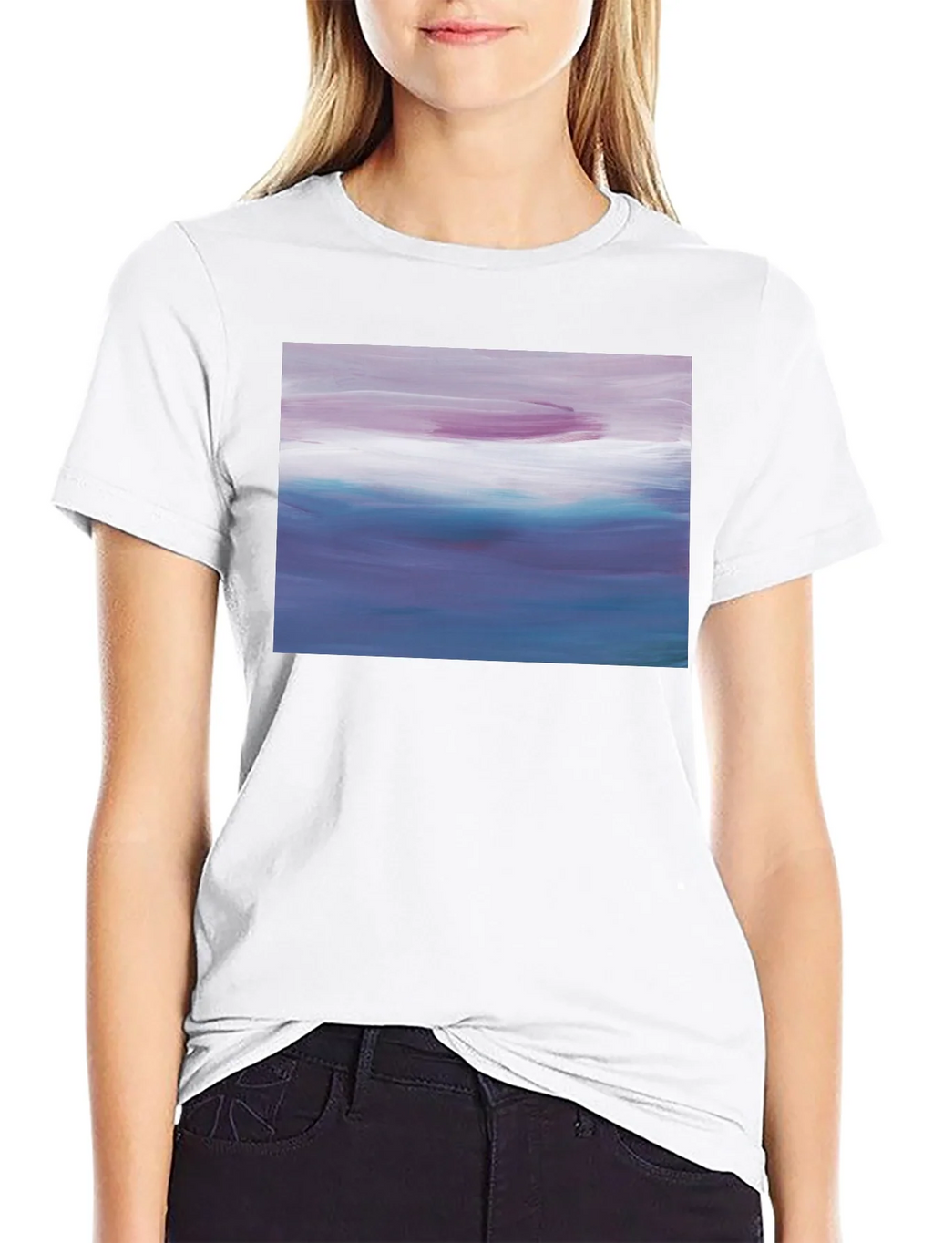 Abstract Seascape Graphic Black T-Shirt product image 8