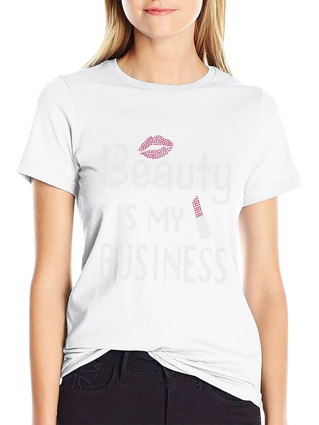 Beauty Is My Business Rhinestone T-Shirt product image 9