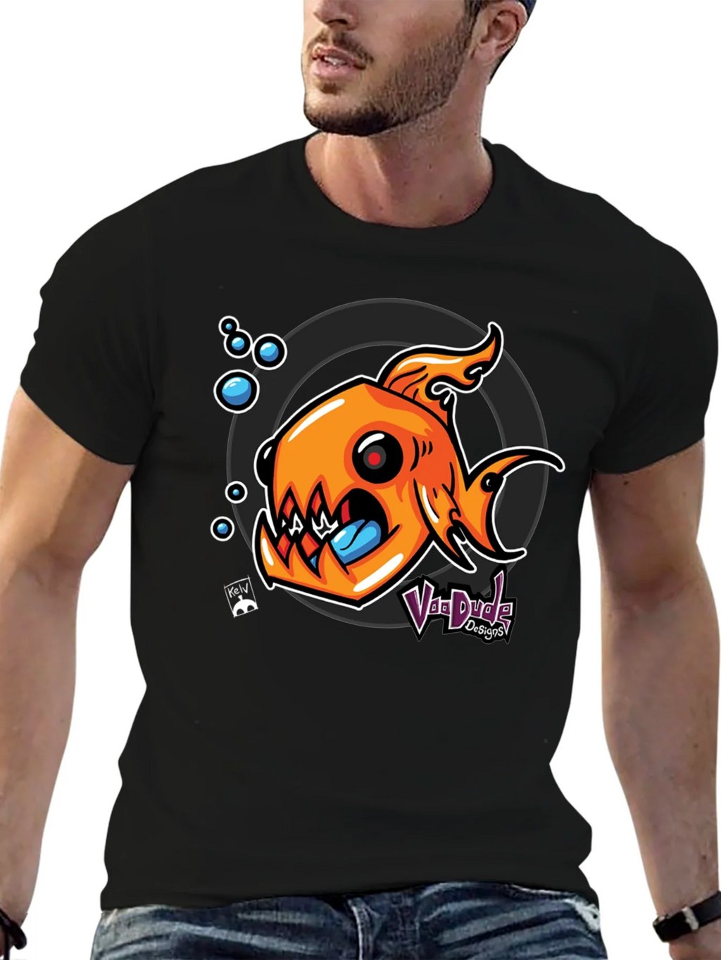 Fish Graphic Black T-Shirt - Unique Design product image 9
