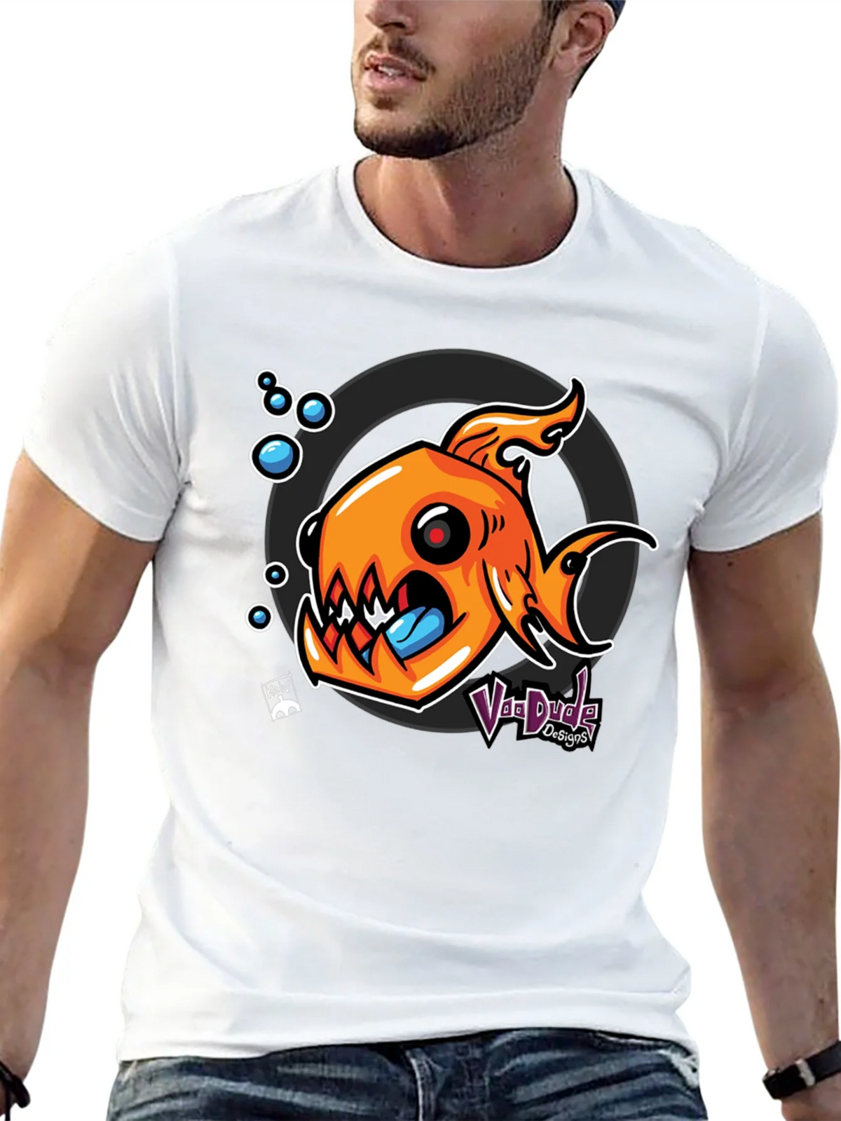 Fish Graphic Black T-Shirt - Unique Design product image 4