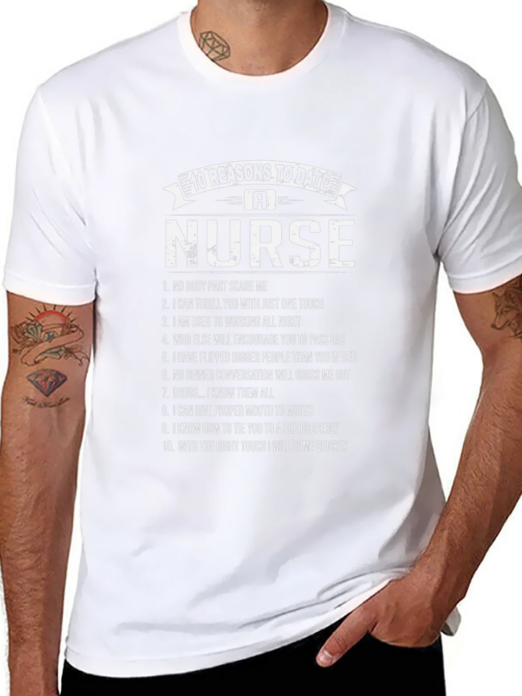 10 Reasons to Date a Nurse Graphic T-Shirt product image 10