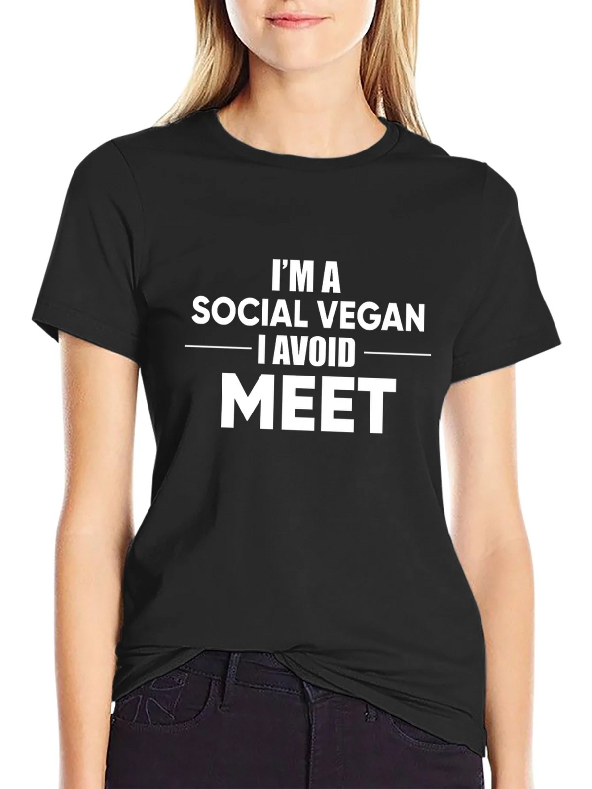 Social Vegan Graphic Tee - Avoid Meat product image 5