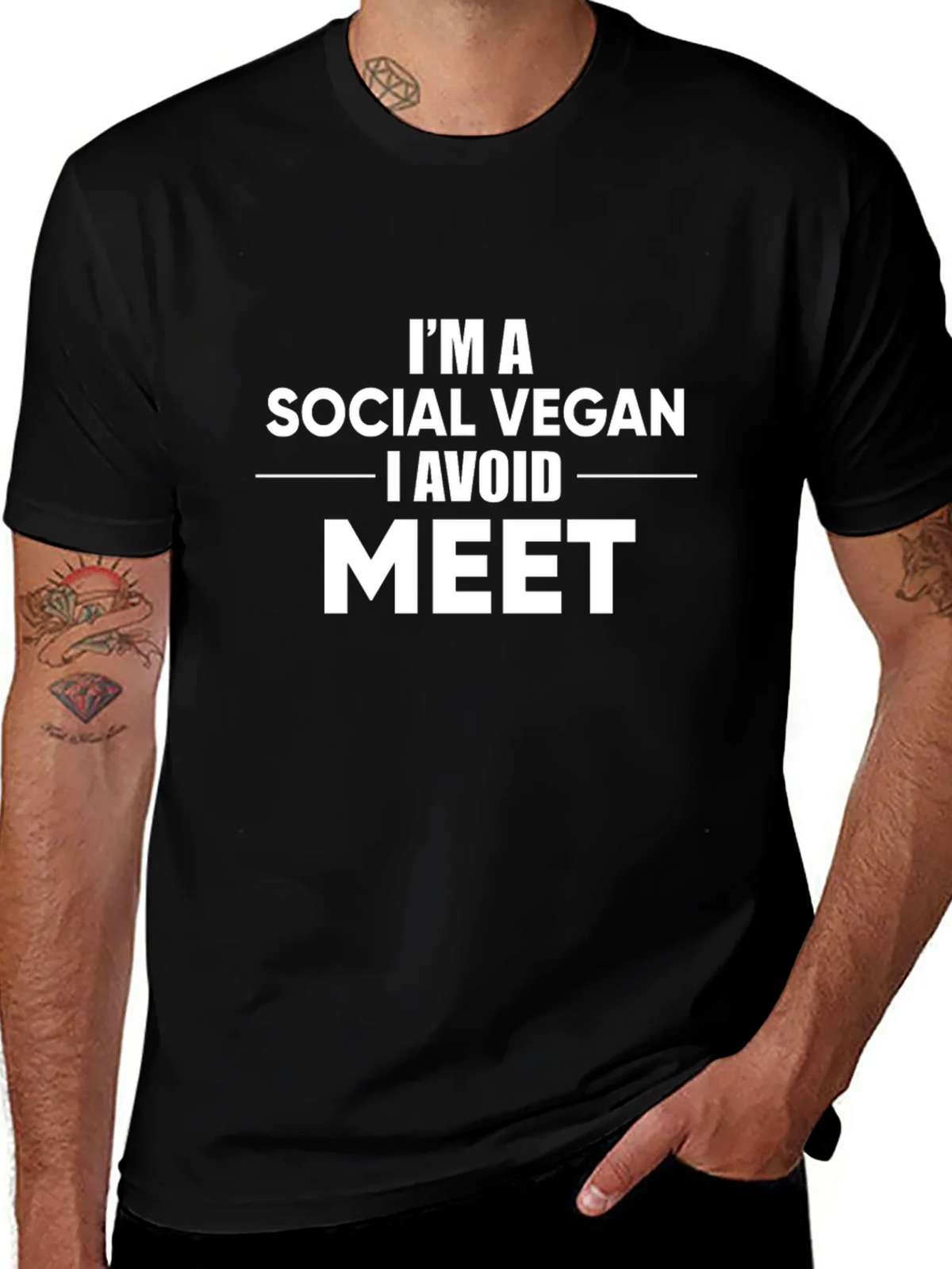 Social Vegan Graphic Tee - Avoid Meat product image 1