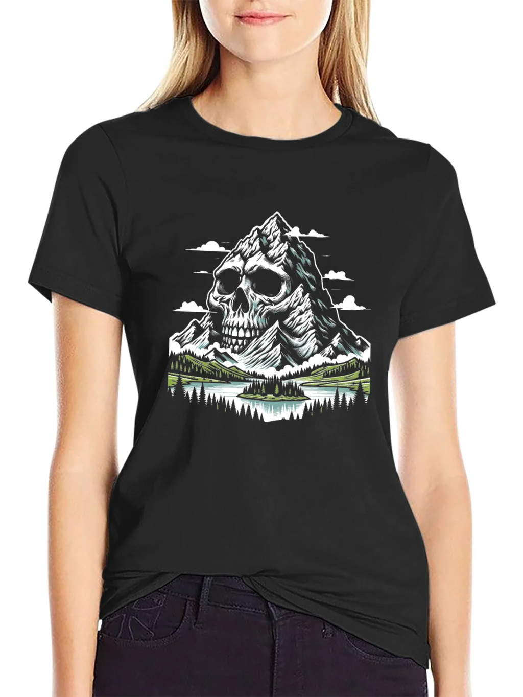 Skull Mountain Graphic T-Shirt - Unique Design product image 5