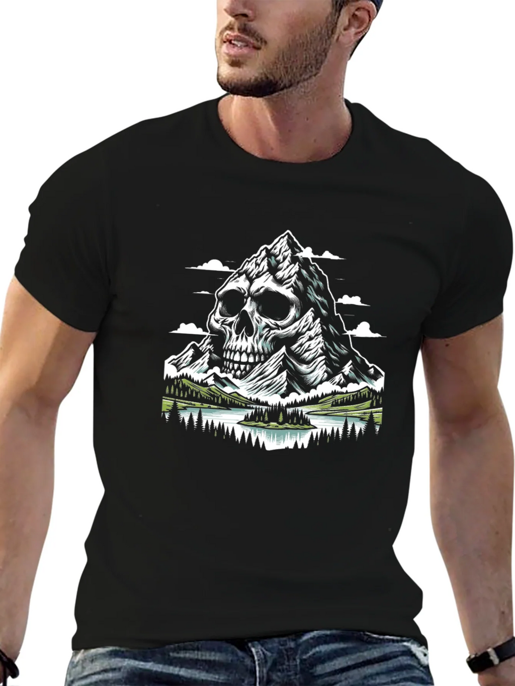 Skull Mountain Graphic T-Shirt - Unique Design product image 9