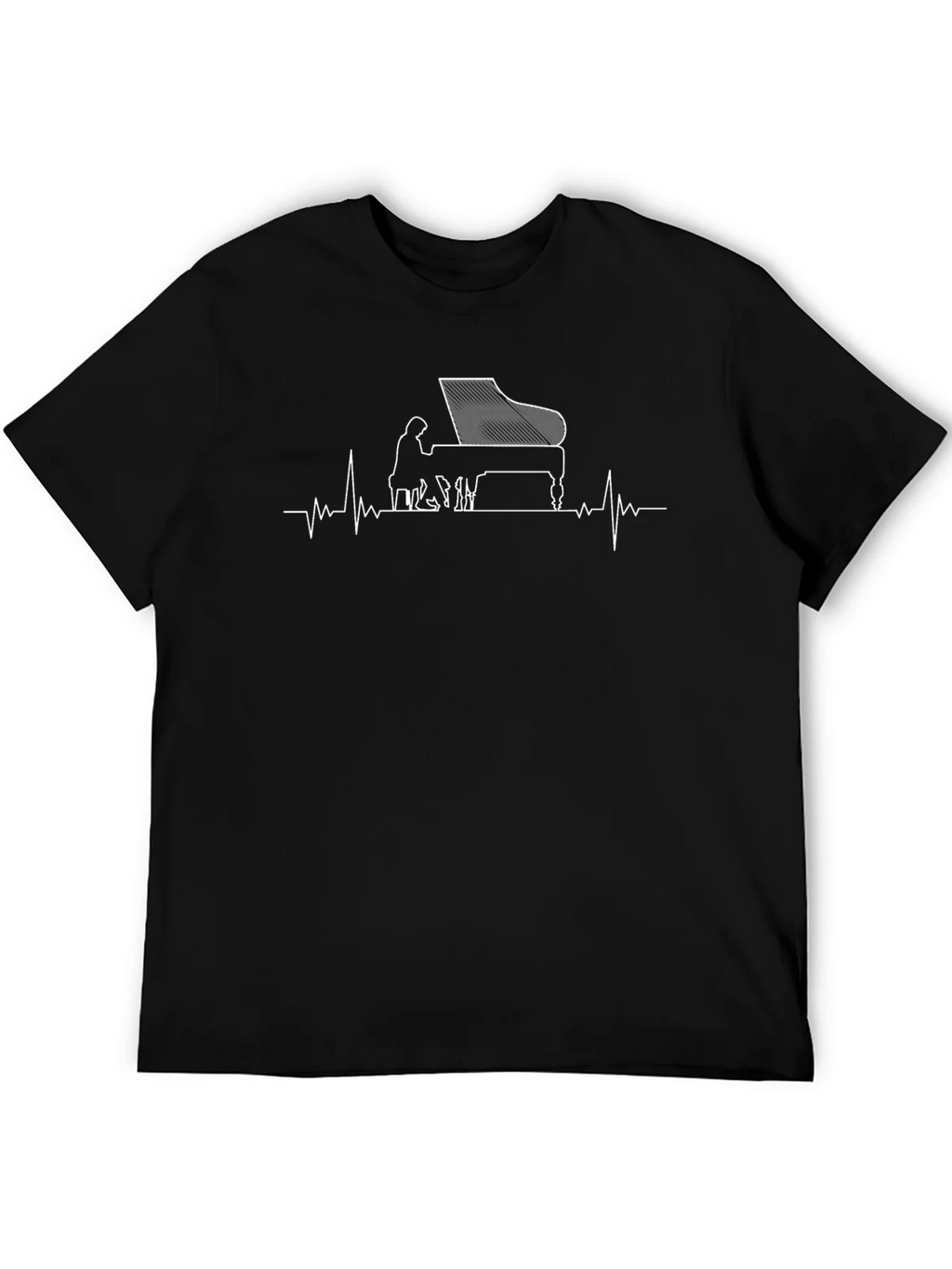 Piano Heartbeat Graphic Tee product image 5