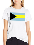 Bahamas Flag T-Shirt - Black Cotton Tee product image 1