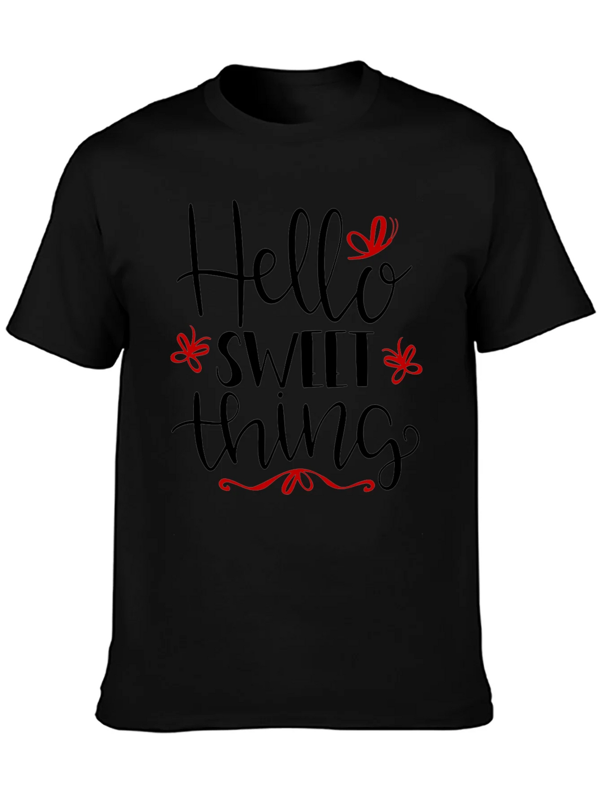 Hello Sweet Thing Black T-Shirt product image 6