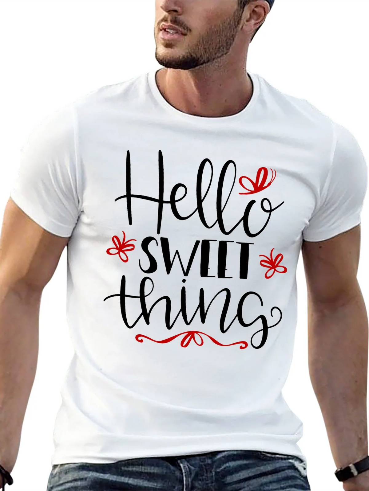Hello Sweet Thing Black T-Shirt product image 4