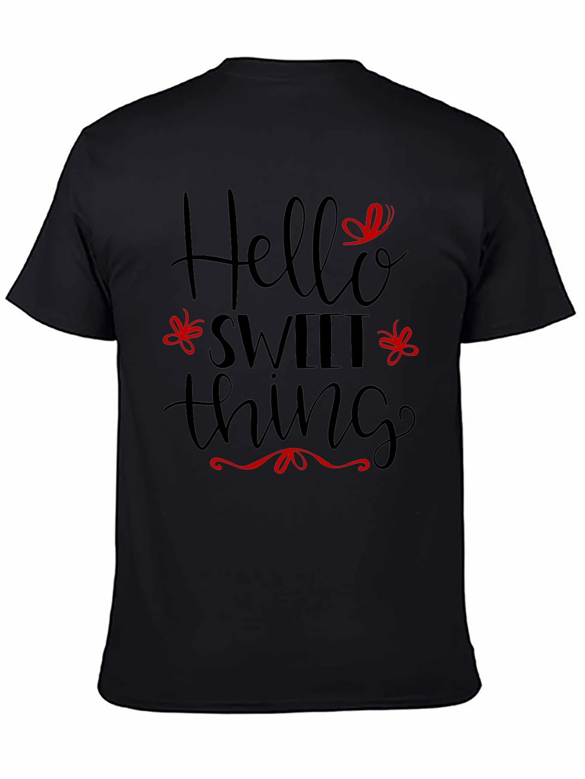 Hello Sweet Thing Black T-Shirt product image 7