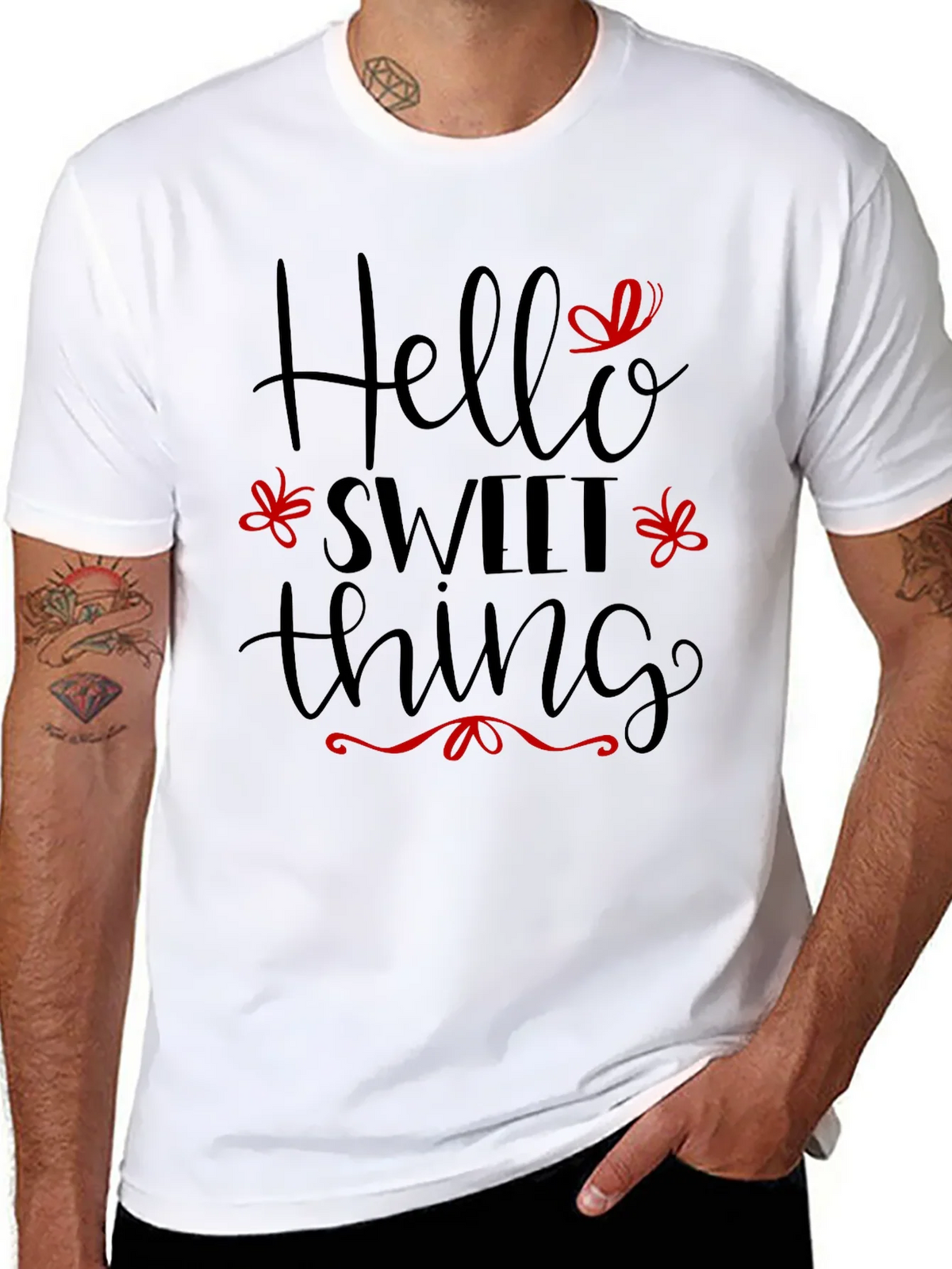 Hello Sweet Thing Black T-Shirt product image 10