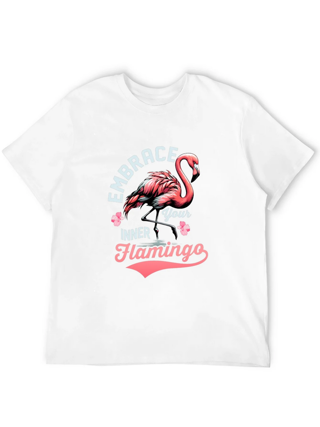Embrace Your Inner Flamingo T-Shirt - Black Cotton Tee product image 3