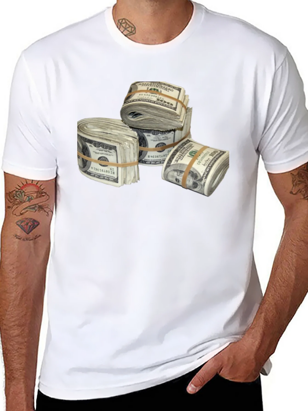 Money Stacks Graphic Tee - Black product image 6