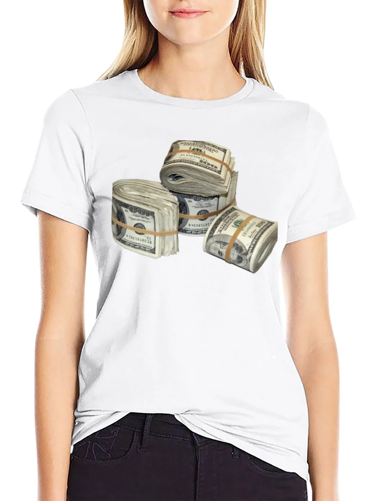 Money Stacks Graphic Tee - Black product image 7