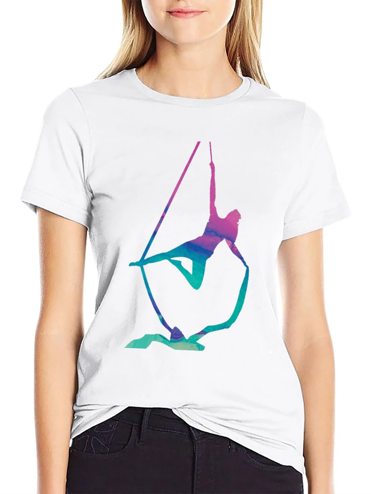Aerialist Black T-Shirt - Acrobat Silk Design product image 11