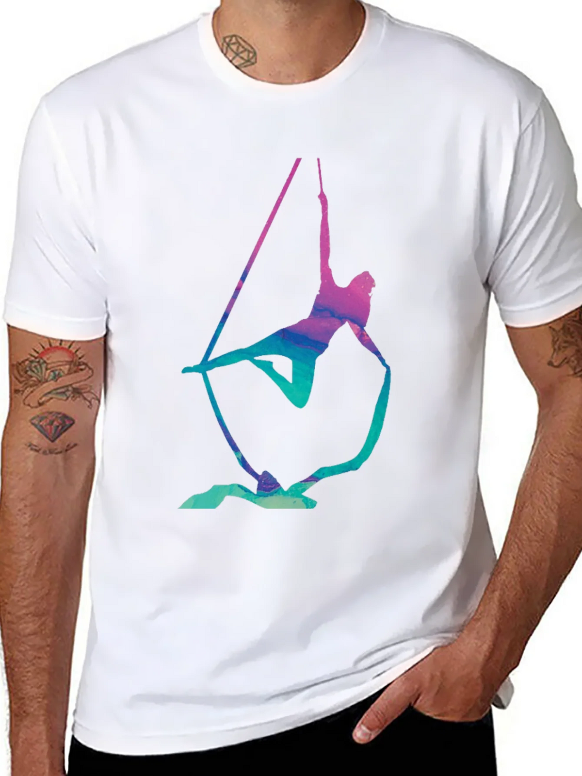 Aerialist Black T-Shirt - Acrobat Silk Design product image 10