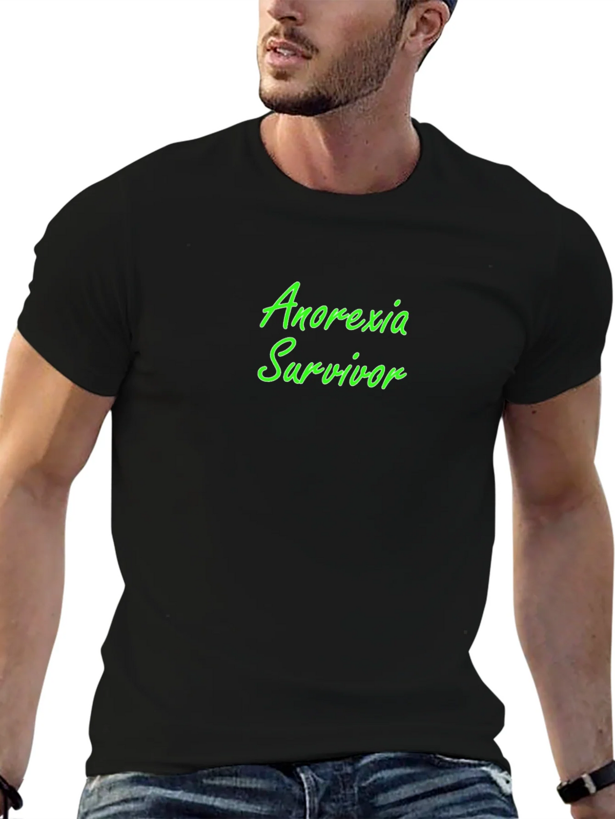 Anorexia Survivor Black Tee product image 9